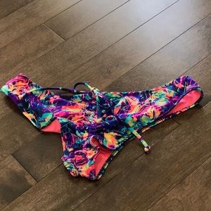 Victoria’s Secret ruched neon multi print bottom
